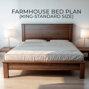 King Size Platform Bed Frame DIY Build Plan (PDF)
