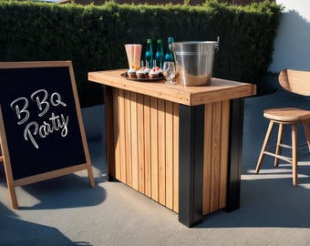 DIY Outdoor Bar Plans – Backyard Patio Furniture (Build Plans)