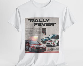 Rally Fever Unisex Heavy Cotton Tee, Racing Shirt, Car Enthusiast Gift, Motorsport Apparel, Gift for Him/Her