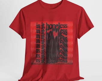 Bold Graphic Unisex Heavy Cotton Tee - Edgy Casual Wear, Everyday Comfort, Gift for Friends, Streetwear Style - Perfect for Music Festivals,