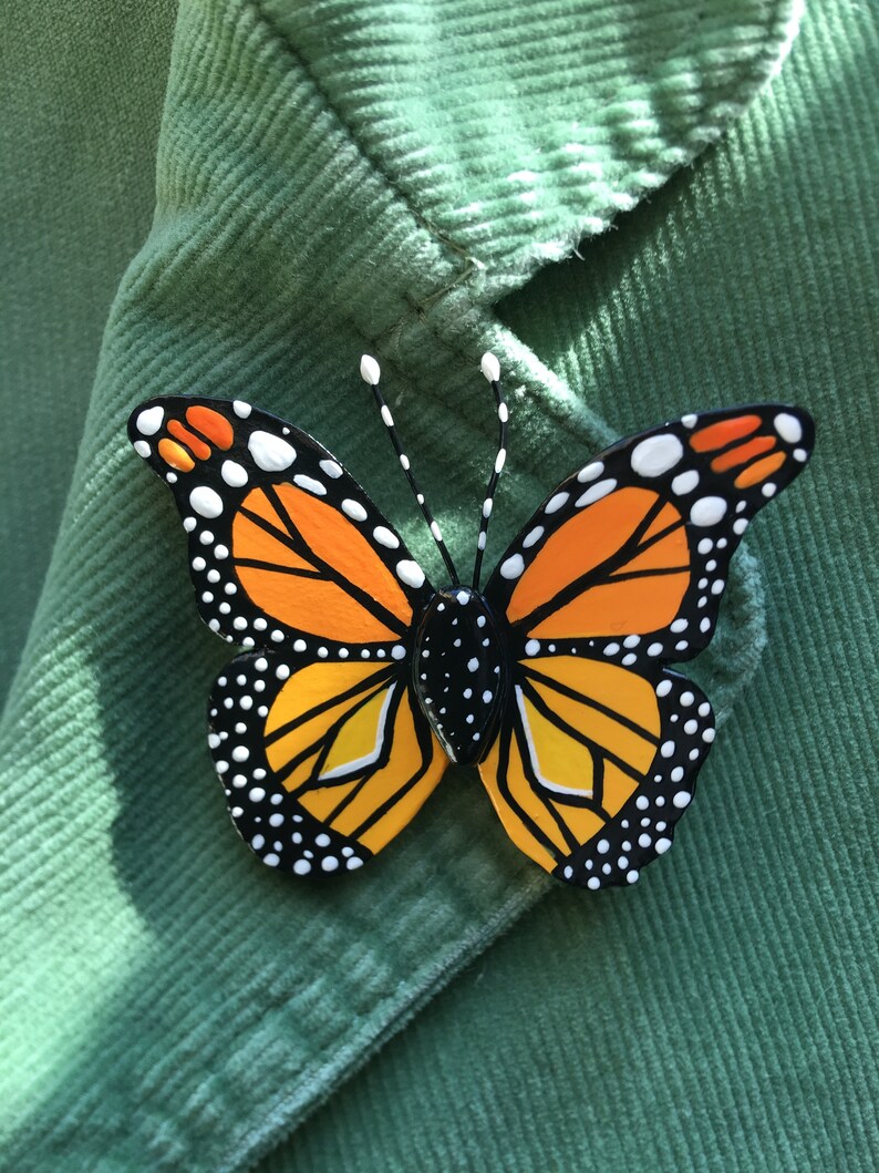 Monarch Wandering Butterfly Brooch main image 1