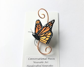 Monarch Butterfly Brooch