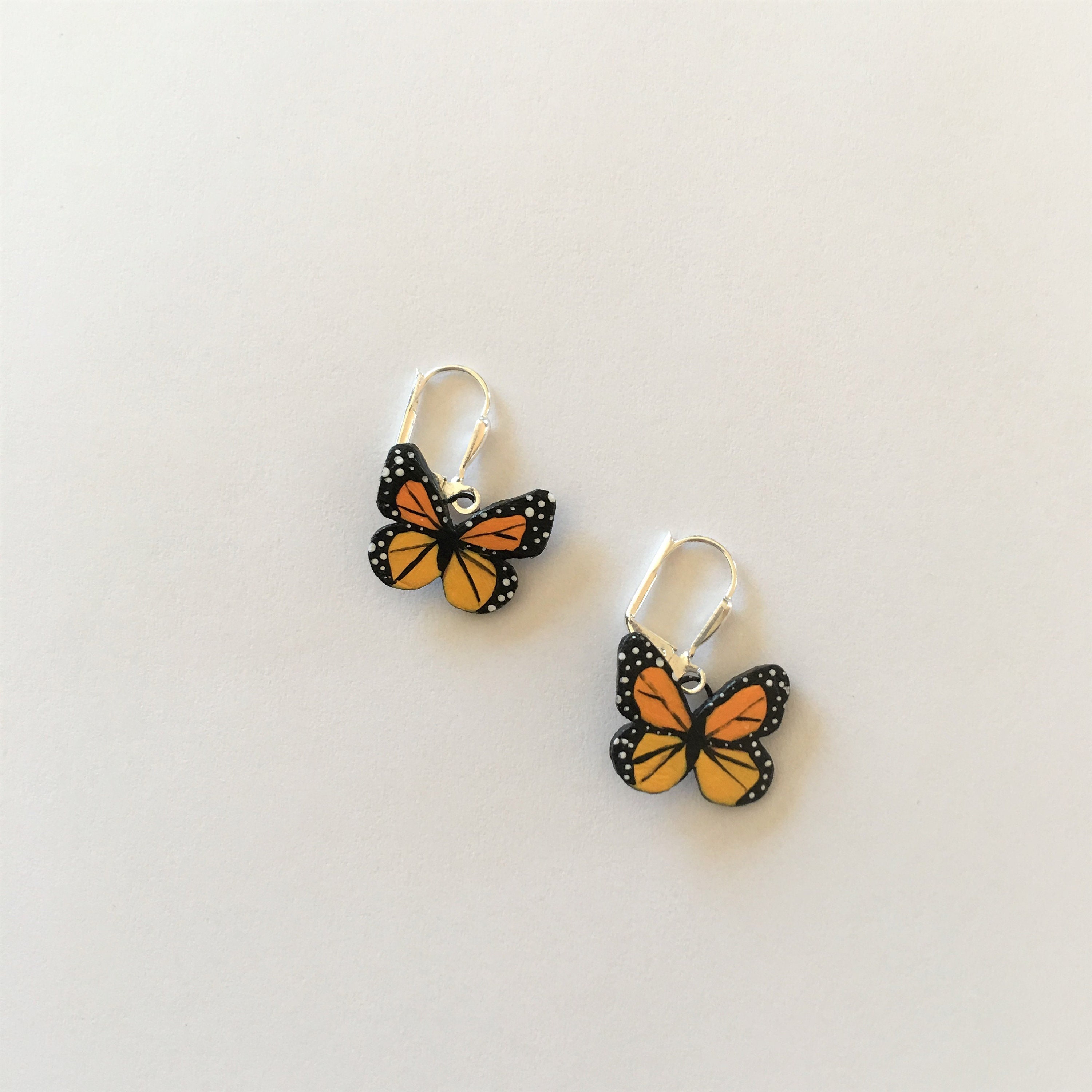 Monarch Butterfly Earrings/ Original Artwork