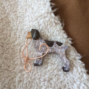 German Wirehaired Pointer Dog Pin