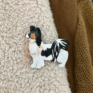 Papillon Dog Brooch