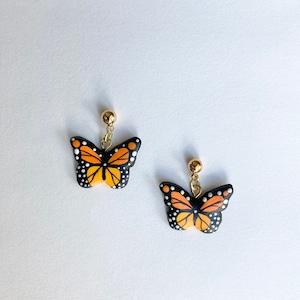 Monarch Butterfly Earrings/ Original Artwork