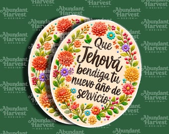 Que Jehova Bendiga Tu Nuevo Ano de Servicio | Regalo para Precusor | Sticker de Predicacion