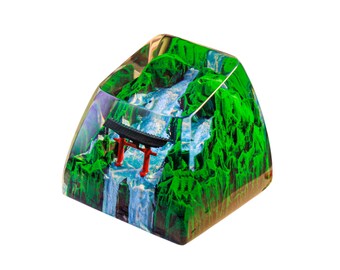 Handmade Japanese Keycaps, Torii ESC Keycap, Custom Artisan Keycap, Anime Keyboard Decor, Cute Resin Keycap, Cherry Blossom Keycaps