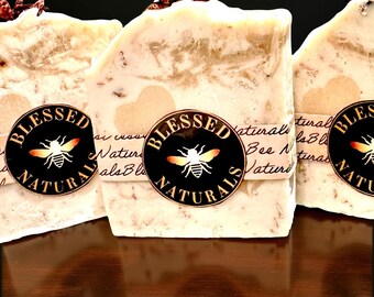Warm Vanilla Sugar Soap-Oatmeal Cold Process Bar, Moisturizing Handmade Soap
