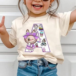 Custom Name Girl Labubu Shirt, Funny The Monsters Shirt, Cute Doll Sweatshirt, Kawaii Shirt
