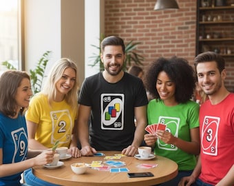 Halloween Uno Card Costume Shirt, Halloween Costume Matching, Uno Card Friends Shirt, Playing Cards Halloween Shirt, Uno Family Matching Tee