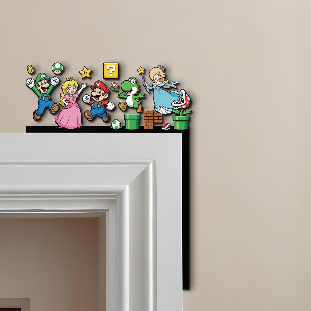 Marioo Peekaboo Corner Sign, Custom Kids Baby Nursery Room Door Wooden ...