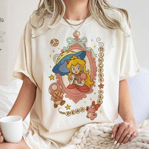 Koszula Coquette Bow Princess Peach, Koszula damska Princess Peach, Koszula Feeling Peachy, Koszula dziewczęca Trip