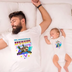 Finde Nemo Dude und Lil Dude passendes Shirt, Vater und Sohn Shirt, Vater Sohn T-Shirts, Vater Papa Geschenk, Squirt Shirt
