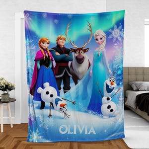 Name Gefrorene Fleece Decke, Elsa Decke, Gefrorene Decke, Gefrorene Film Decke, Elsa Olaf Anna