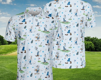 Mickey And Friends Golf Polo Shirt, Father's Day Gift, Golf Lovers Short Sleeve Shirt, Dad Birthday Gifts, Disney Golf Polo T-shirt