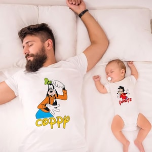 Max Goof und Goofy Passendes Shirt, Ein doofer Film-Vater-Sohn-Matching-T-Shirt, lustiger Vater und Baby Geschenk, BTW Familienreise Shirt