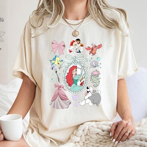 Retro Little Mermaid Shirt, Women&#39;s Little Mermaid Ariel Shirt, Ariel Mermaid Shirt, Ariel Shirt, Girls Ariel Mermaid Shirt