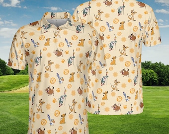 Polo de Disneyland El Rey León Simba y Timón, Camiseta vintage de El Rey León para hombre, Polo Hakuna Matata, Polo para viaje a Disneyland