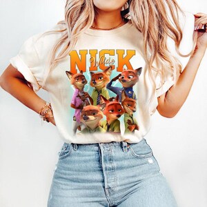 Disney Zootropolis Nick Wilde-tröja, Judy Hopps och Nick Wilde-tröja, Zootropolis 2 2025, Disneyland-familjeresa 2025 bild 3