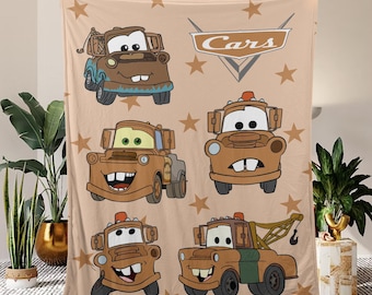 Custom Name Tow Mater Blanket, Disneyland Cars Movie Blanket, Birthday Boy Blanket, Cars Blanket, Tow Mater Blanket, Cars Fleece Blanket