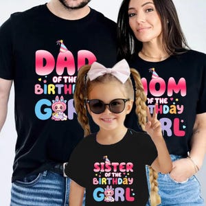 Labubu Birthday Shirts, Labubu Birthday girl Shirts, Labubu Birthday Party Family Shirt, Labubu Themes Party Birthday, Matching Family Shirt