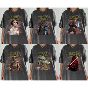 Vintage Star Wars Shirt, Attack of the Clones Tee, Darth Vader Anakin Grogu Leia Boba Fett Shirt, Star Wars Day 2026 Shirts, Disney Shirt