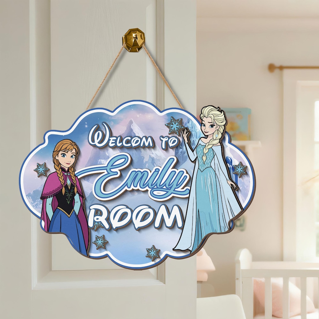 Personalized Disney Princess Elsa Sign, Girl Door Sign, Nursery Name ...