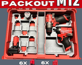 Milwaukee Packout Insert - M12 Impact & Drill - 12x M12 Batteries