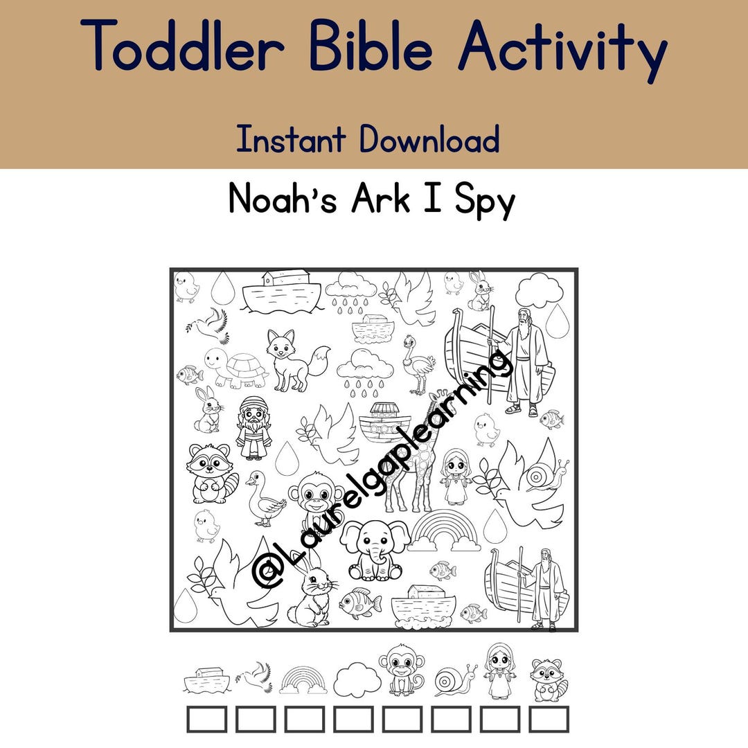Bible Games - Bible I Spy - Sunday School I Spy - Printable I Spy Game ...