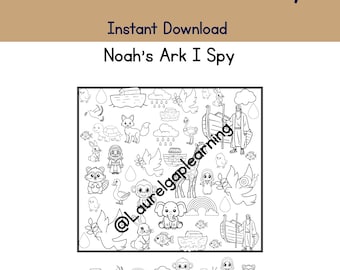 Bible Games - Bible I Spy - Sunday School I Spy - Printable I Spy Game - Bible Stories I Spy - Noah's ark craft - Toddler I spy - I spy