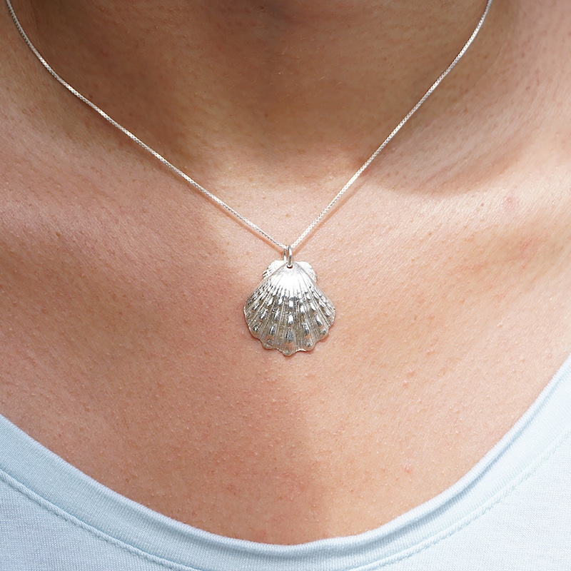 SUN SHELL NECKLACE - SILVER main image 1