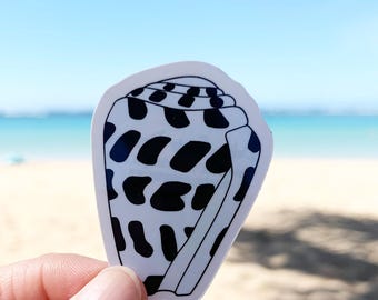 Hebrew Cone Shell Sticker, Sea Shell Sticker, Ocean Lover Sticker, Surfer Girl Sticker