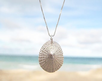 Opihi Necklace (Sterling Silver), Hawaiian Shell Necklace, Limpet Necklace, Shell Jewelry, Beach Lover Gift, Shell Collector Gift