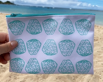 Cone Shell Pouch, Shell Pouch, Shell Bag, Summer Bag, Ocean Lover Gift, Beach Lover Gift, Summer Accessory, Sea Shells, Shell Make Up Bag
