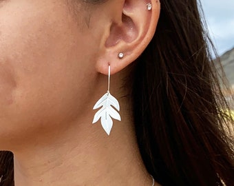 Ulu, 'Ulu, Breadfruit, Leaf Earrings (Sterling Silver), Plant Earrings, Leaf Jewelry, Plant Lover Gift