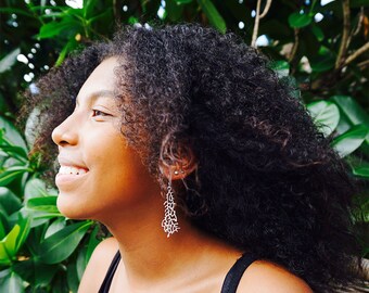 Fan Coral Earrings (Sterling Silver)