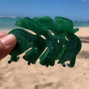 Monstera Hair Claw, Leaf Hair Claw, Tropical Leaf Hair Claw, Plant Hair Accessory, Plant Lover Gift, Plant Lady Gift, Botanical Hair Claw