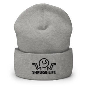 Shrugg Life Original Shrug Embroidered Cuffed Beanie