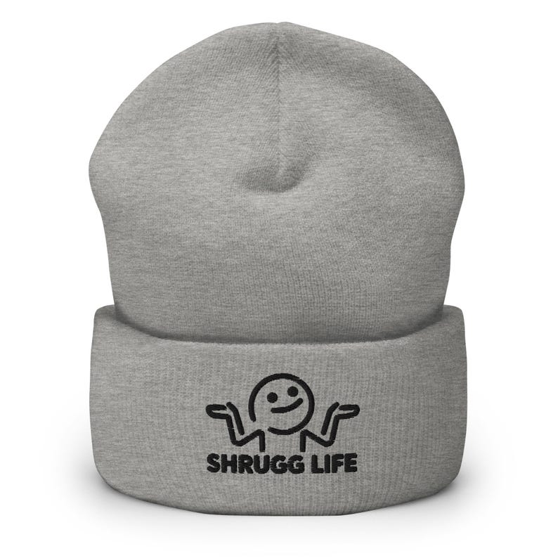 Shrugg Life Original Shrug Embroidered Cuffed Beanie