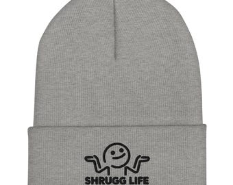 Shrugg Life Original Shrug Broderad Mössa Med Manschett