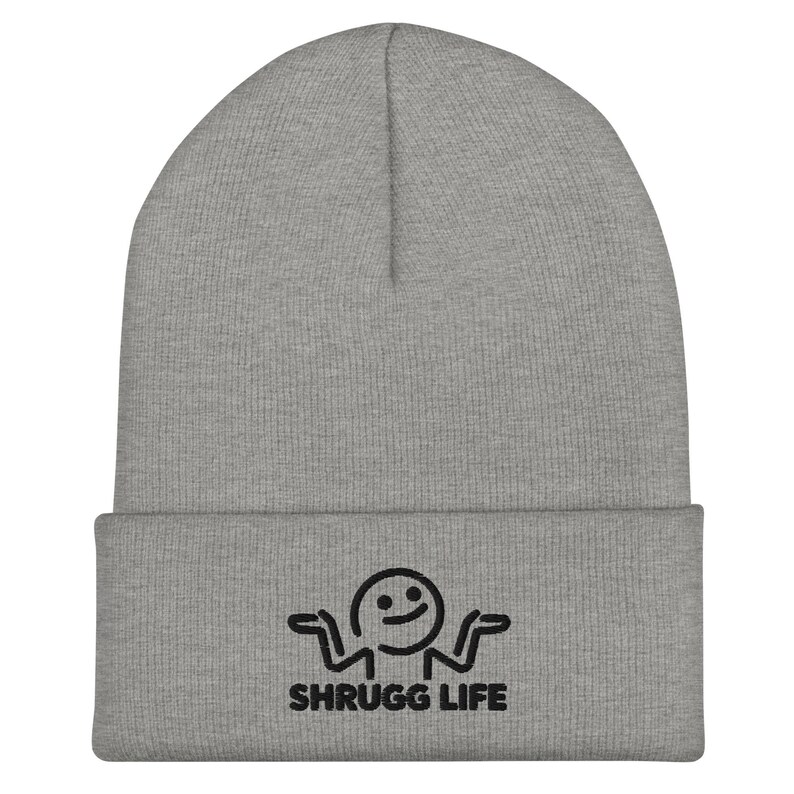 Shrugg Life Original Shrug Embroidered Cuffed Beanie