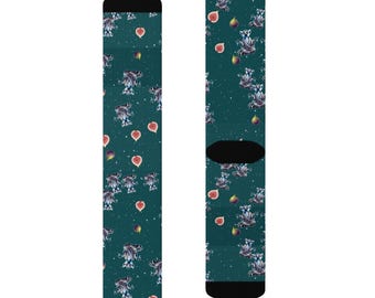 Ben Shruggin Cosmic Lemur Socks | All-Over Print