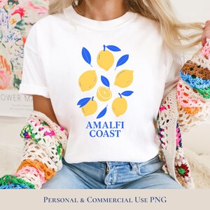 Amalfi Lemon png, Cute Summer Sublimation Design, Digital Clipart for T-Shirts, Trendy Mediterranean Art, Girly Lemon Graphic, Lemon png.