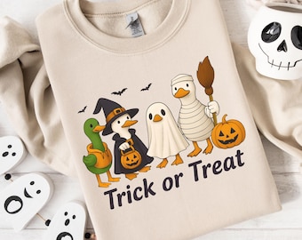 Halloween Goose PNG: Trick or Treat Clipart for T-shirts (Digital Download)
