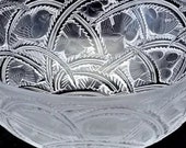 LALIQUE quot Finches quot Crystal Bowl quot Pinsons quot Vintage 1950 39 s, Gorgeous and Elegant Signed Bowl, for Fruit, Salads, Shrimp or Caviar MINT
