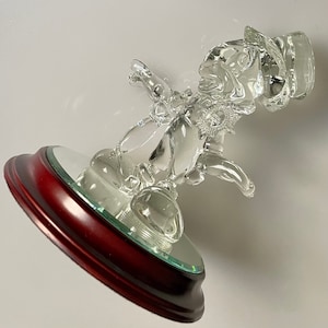 Jiminy Cricket, Star of the 1940 Classic Film, “Pinocchio” — in Sparkling Clear Crystal, on a Mirrored Base!  GORGEOUS!