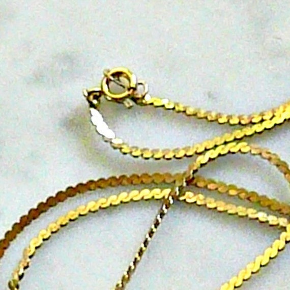 Leaf Necklace, Vintage — Gold Plated, Lovely, Ver… - image 4
