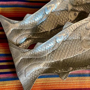 Salmon Run Platter! Gorgeous Vintage Arthur Court Serving Platter with Carnelian Eye! Luscious Design! image 8