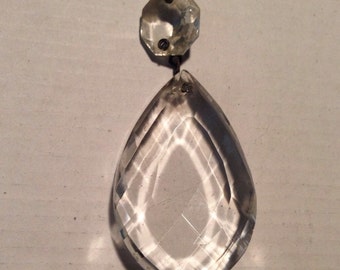 FOUR TEARDROP-SHAPED Crystal Drops! Great for Sun Catchers, Jewelry, Swags, Art Projects or Chandeliers! Gorgeous!!